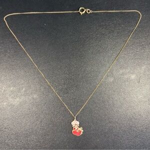 Original 1980 A.G.C. Strawberry Shortcake 3/4” Charm And 15” Necklace